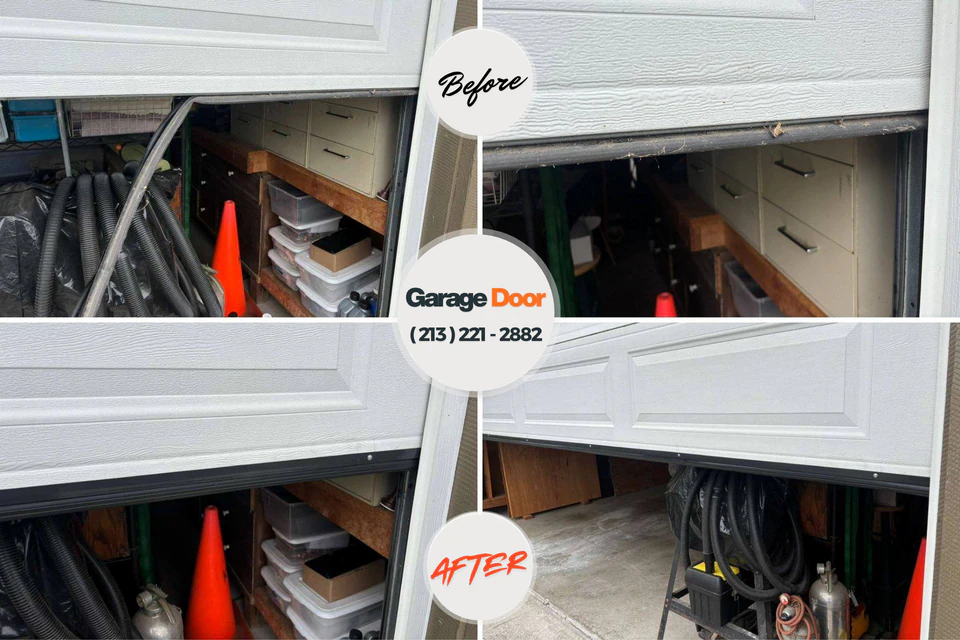 Before and after: garage door repair Otisville, NY